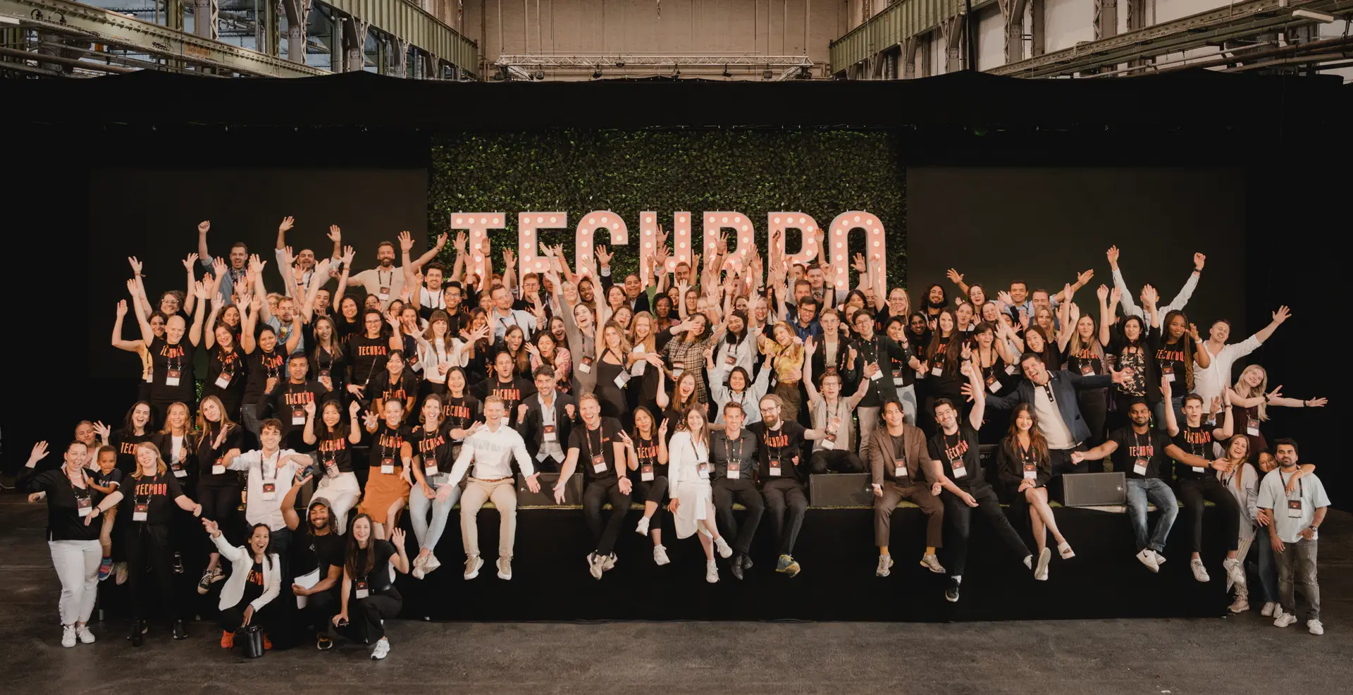 TechBBQ crowd on stage