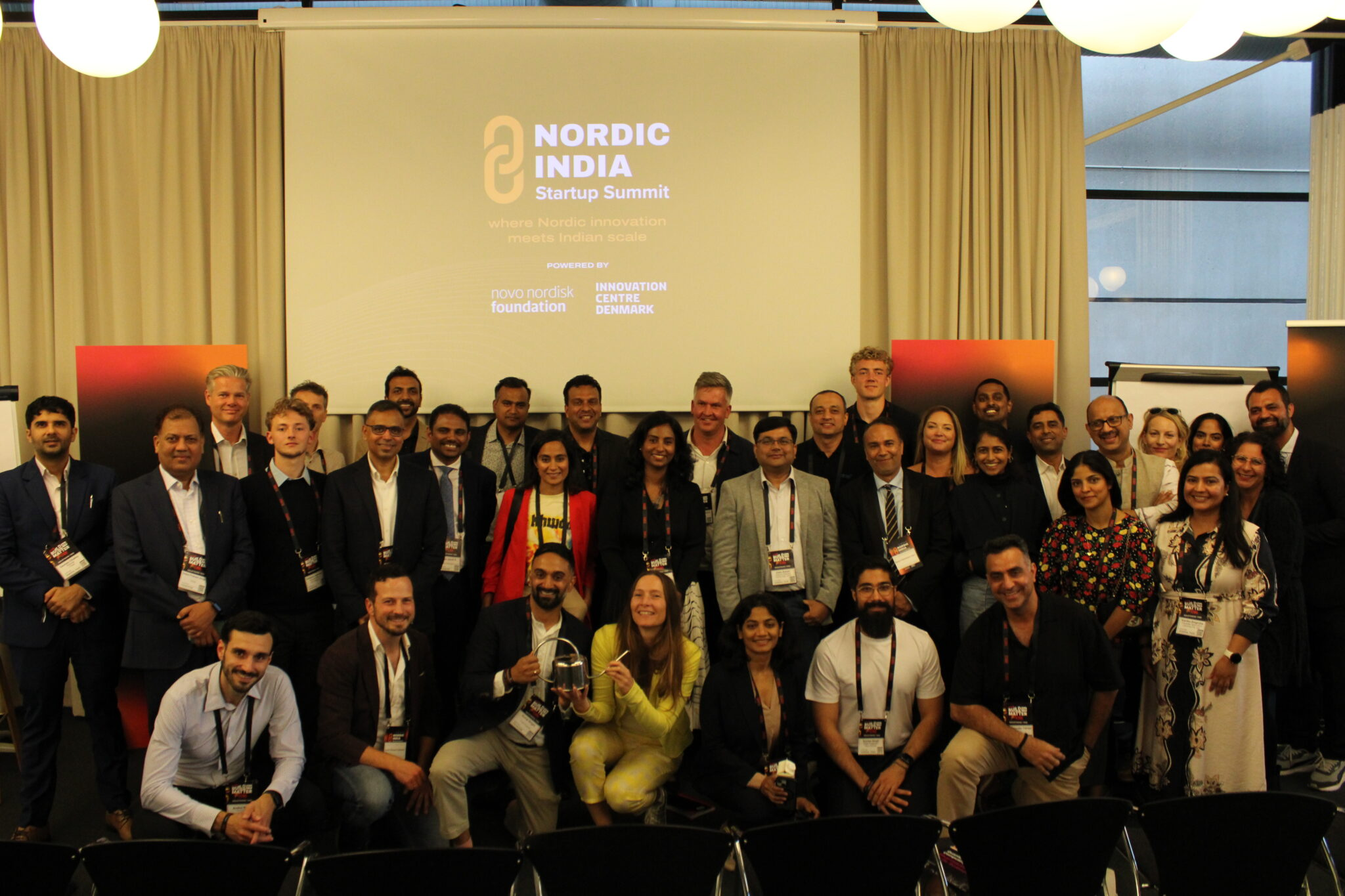 Group photo at the Nordic India Startup Summit